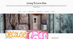 Desktop Screenshot of livingtolovehim.com